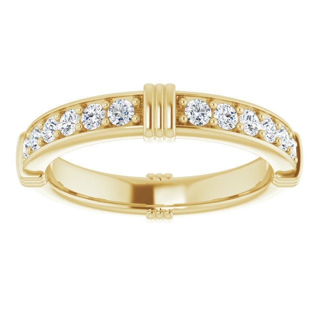0.72 ct. Round Diamond Stackable Eternity Band-VIRABYANI
